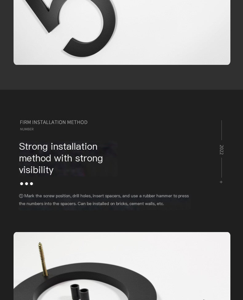 Acrylic Floating House Number