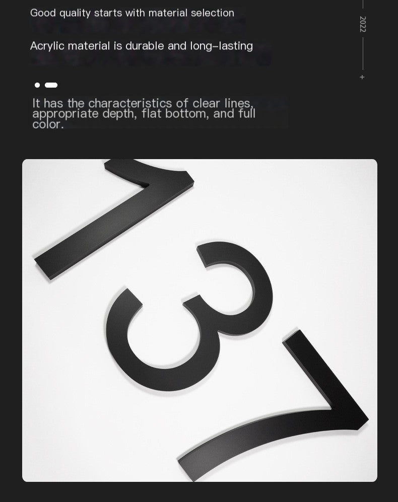 Acrylic Floating House Number