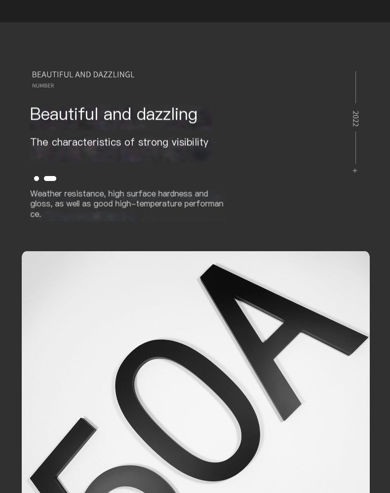 Acrylic Floating House Number