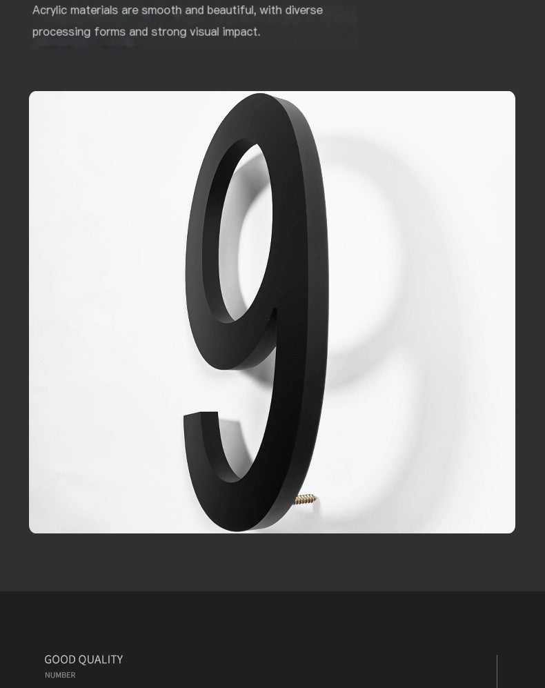 Acrylic Floating House Number